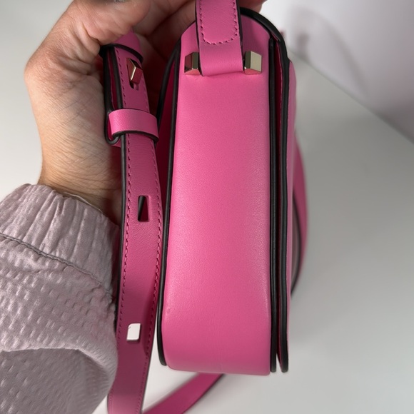 Kate Spade Nicola hot pink leather twistlock medium convertible crossbody - Picture 11 of 17